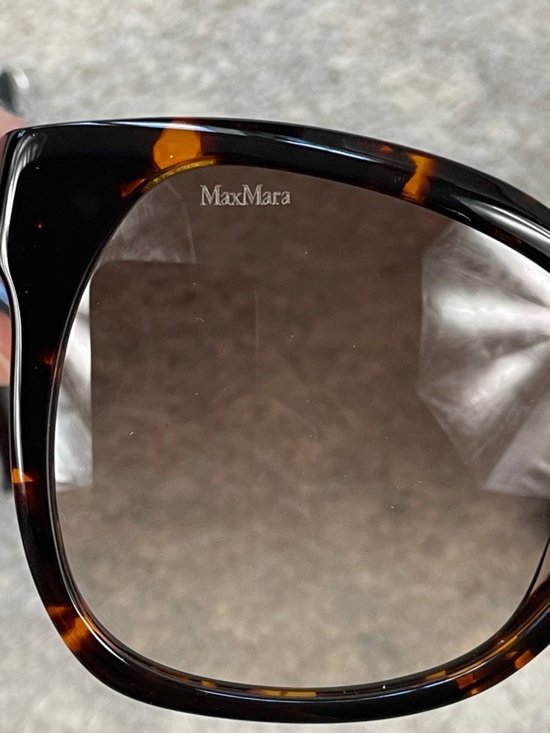 New MaxMara Emme3 Sunglasses MM0014 Dark Havana Tortoise 56mm Butterfly Oversize main image 11